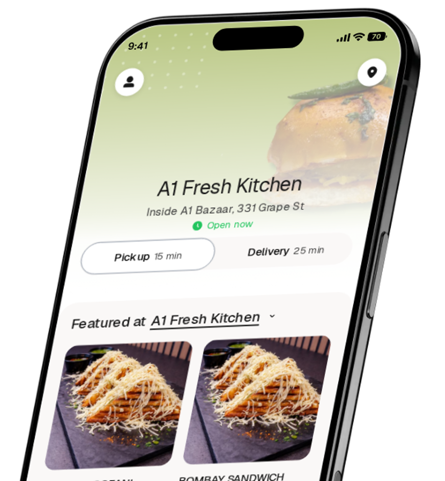 A1 Fresh Kitchen app preview