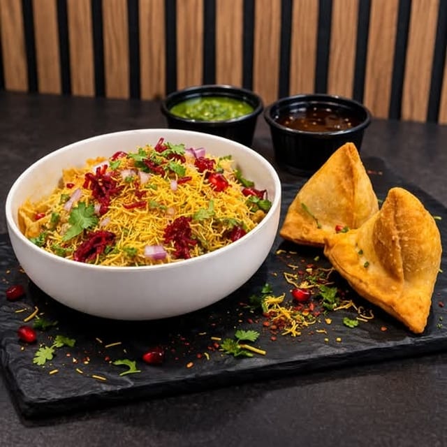 Samosa Chole Chaat.