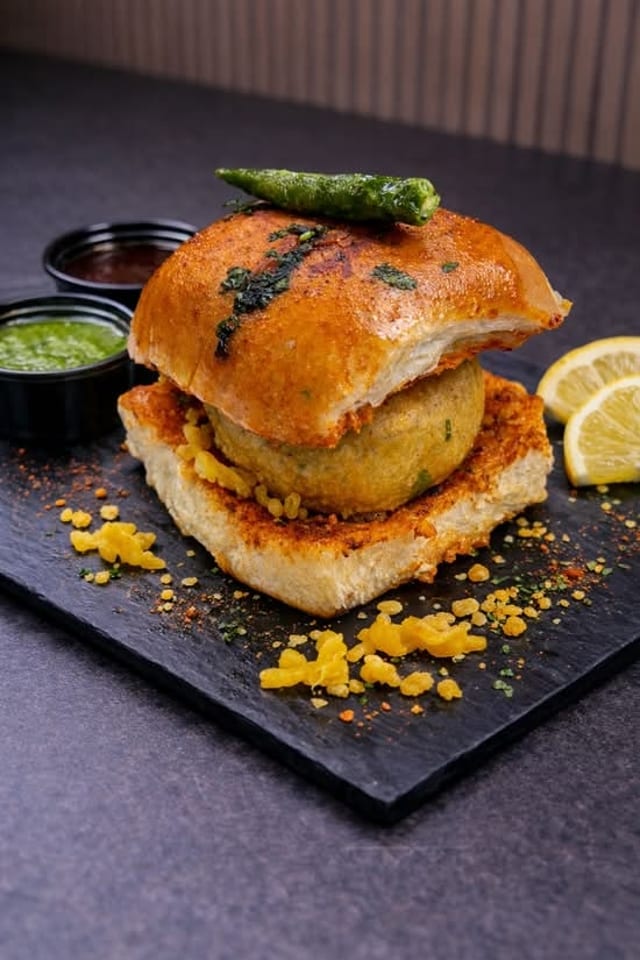 Jumbo Vada Pav.
